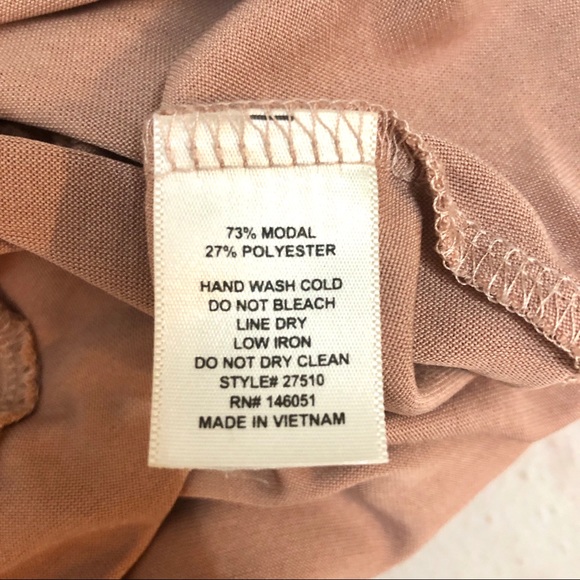 Monteau Dusty Pink Rose Peplum Wrap Blouse - Picture 8 of 8